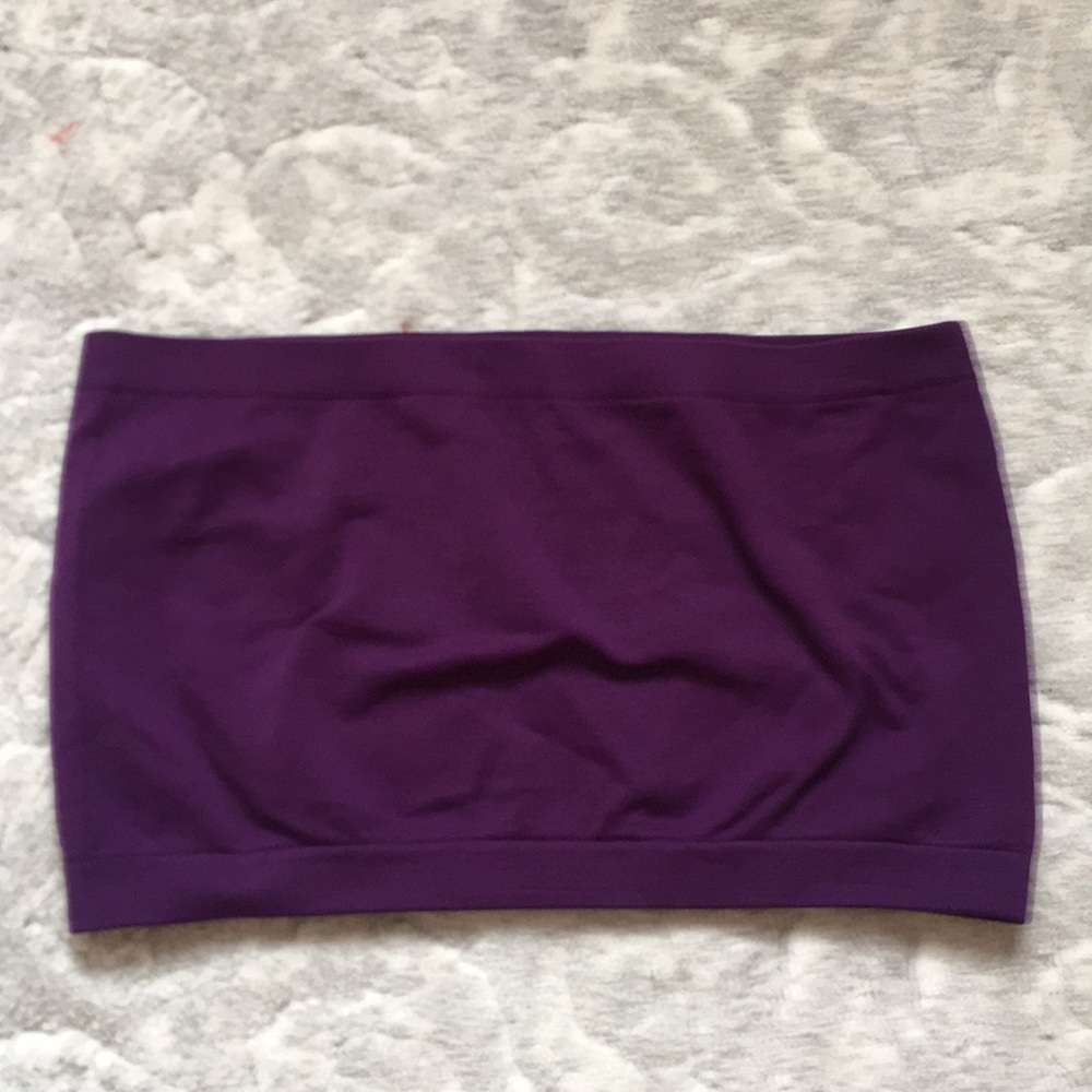 Purple bandeau top